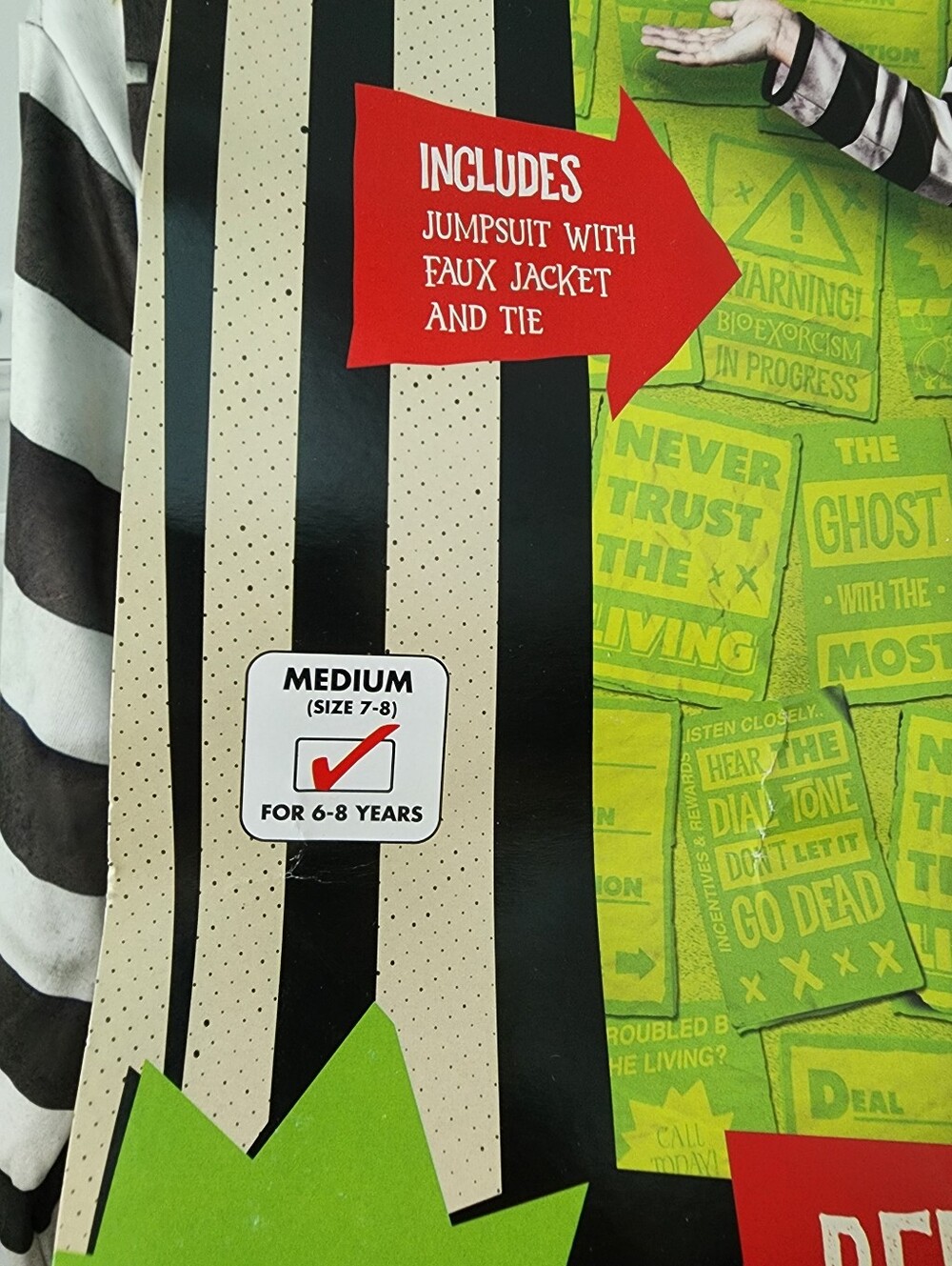 Rubies Beetlejuice Child Costume Size Medium 7-8 Target Exclusive NWT - Picture 12 of 16